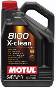 MOTUL 8100 X-CLEAN 5w40 SN/CF A3/B4/C3 5л. синтетика, масло моторное